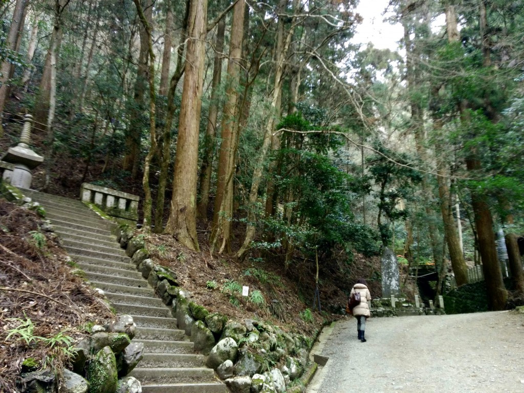 京都 鞍馬山 空気の綺麗な山道