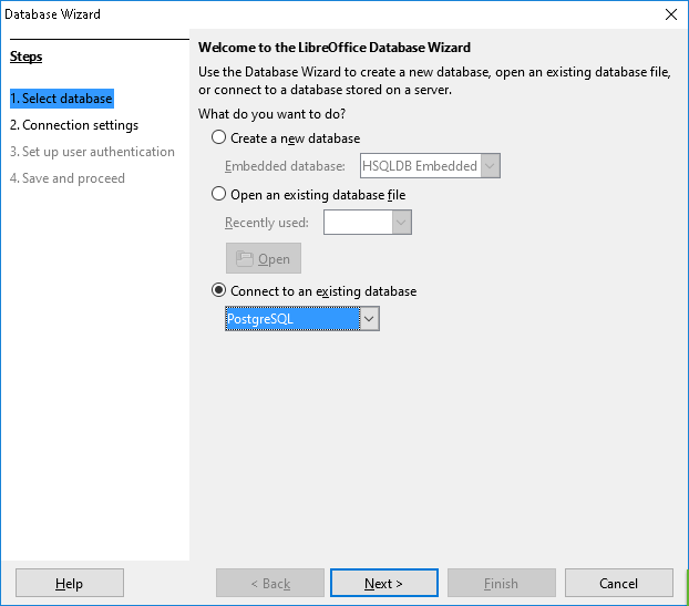 LibreOffice: データベースのデータをスプレッドシートで表示する