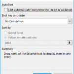 (日本語) Excel: Pivot Table で集計値に基づいてソートする方法